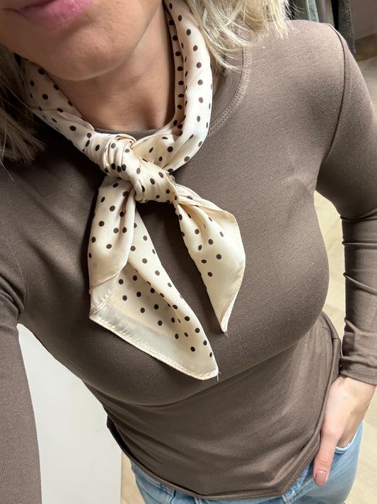 Sjaal Silka Polkadots Bruin