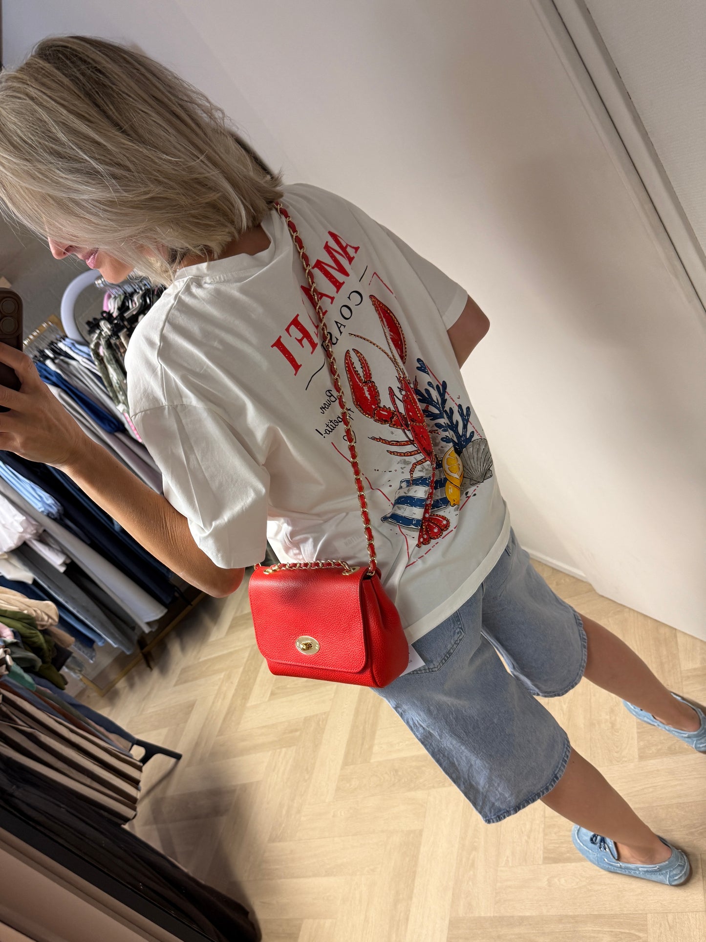 T Shirt Amalfi Strass Wit