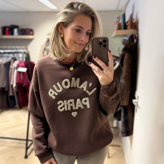 Sweater Amour Paris Choco