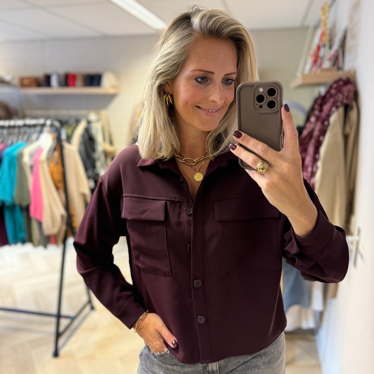 Blouse Anna Burgundy