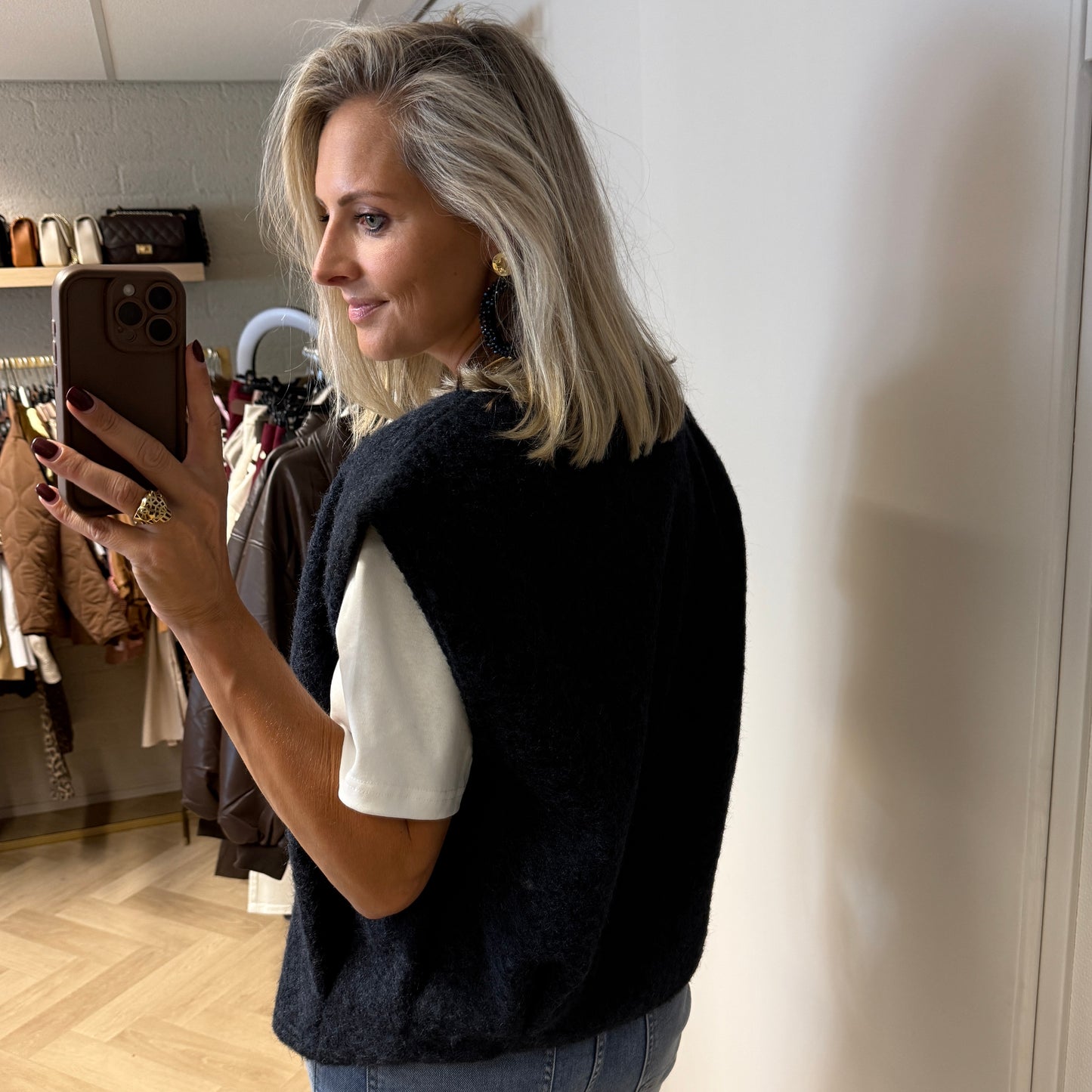Vest Maxine Furry Donkerblauw