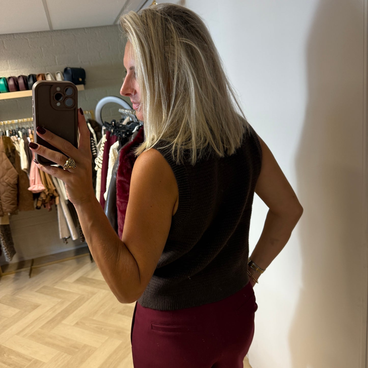 Vest Viscose Zoë Schelp Choco