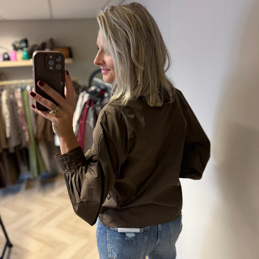 Blouse Jade Katoen Bruin