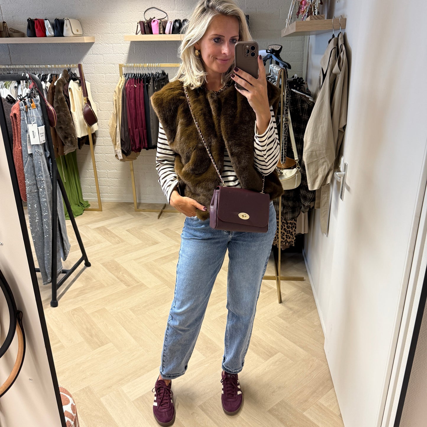 Vest Maxine Faux Fur Coffee