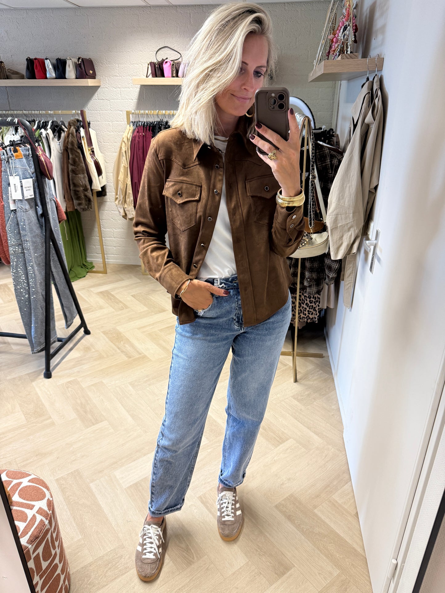 Blouse Judy Suèdine Cognac
