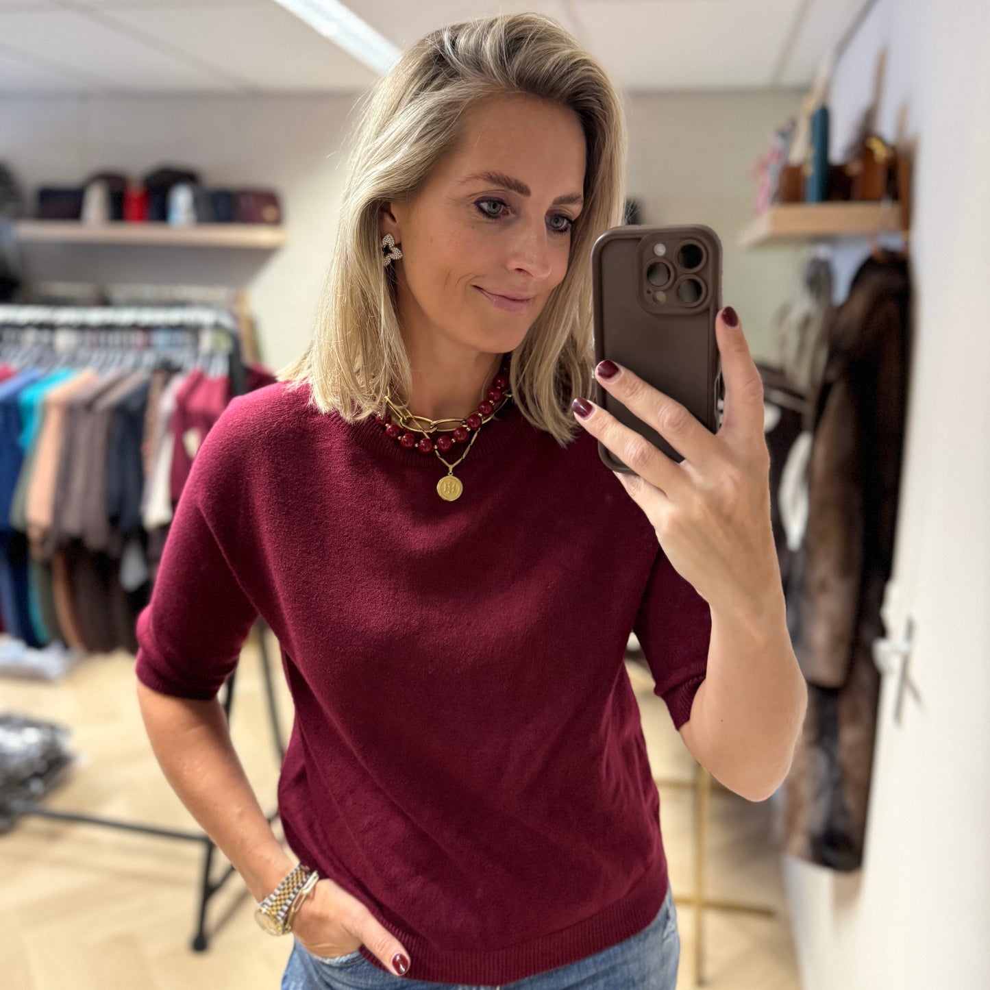 Trui Suzie Viscose Bordeaux