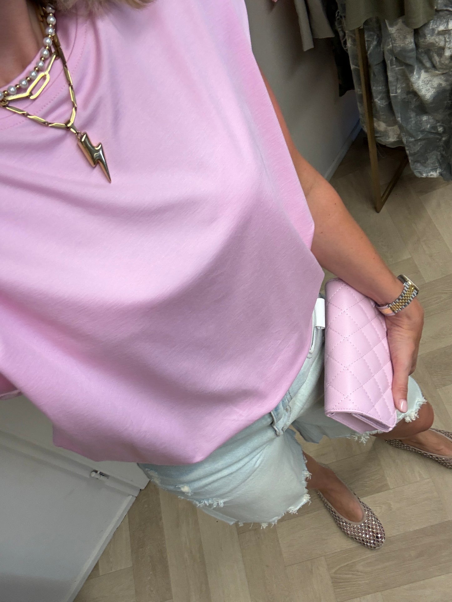 Shirt Joy Elastiek Roze