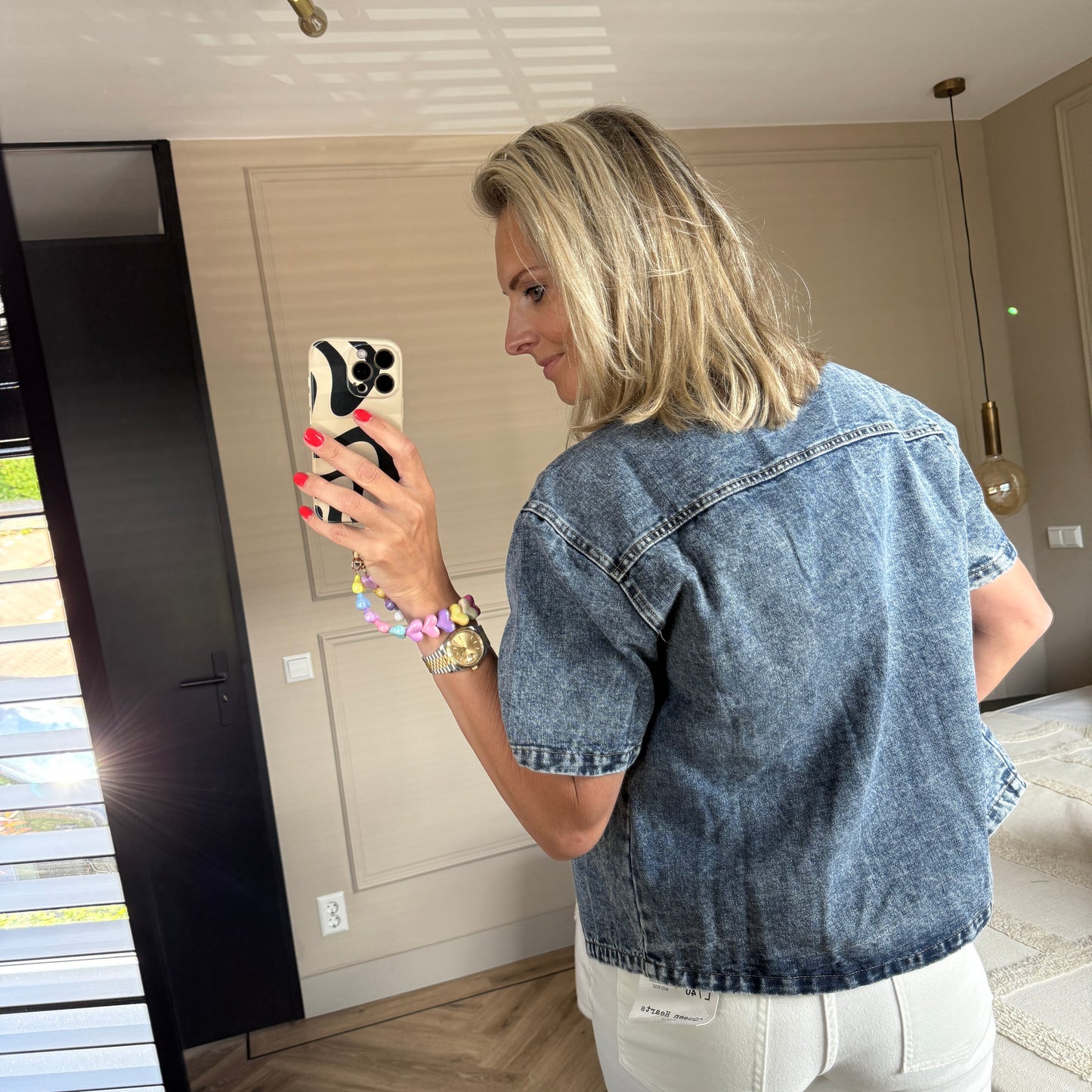 Blouse Kelly Denim Korte Mouw