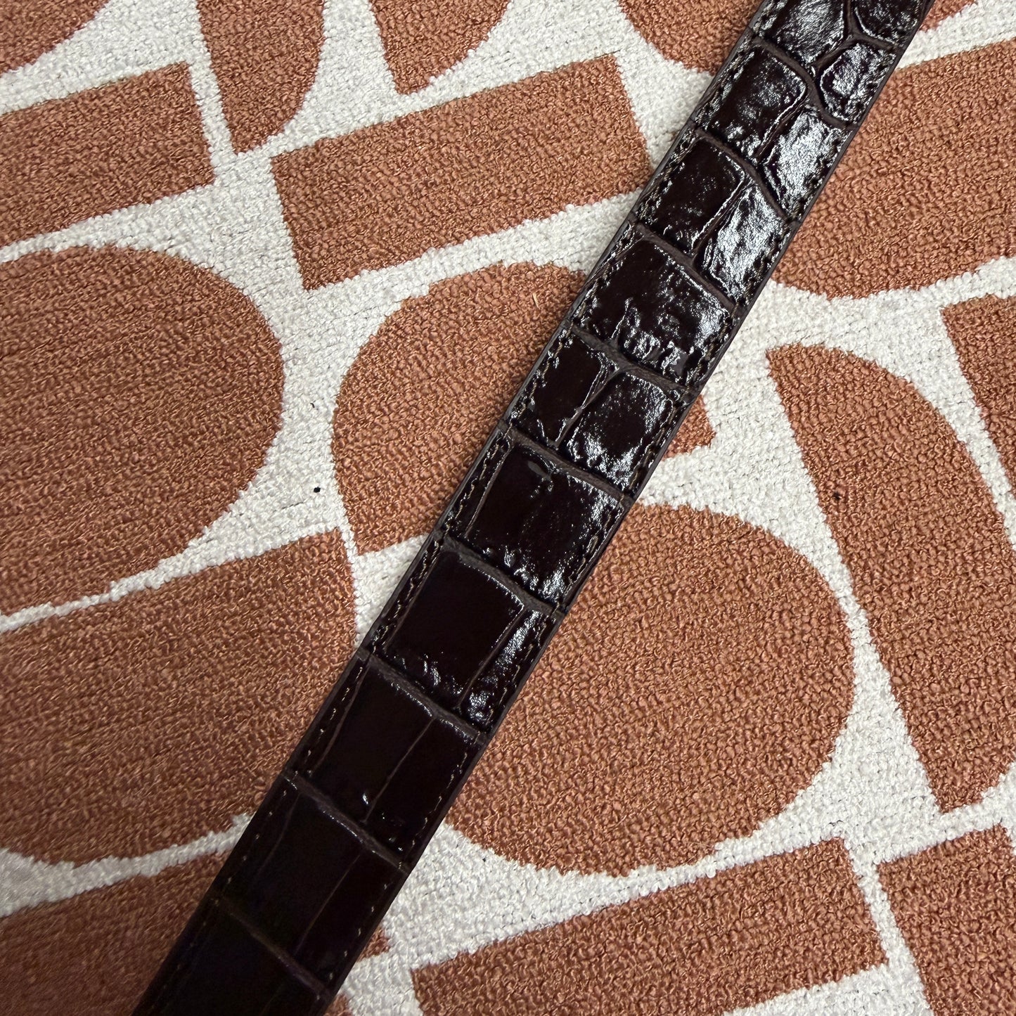Riem Suus Leer Croco Bruin