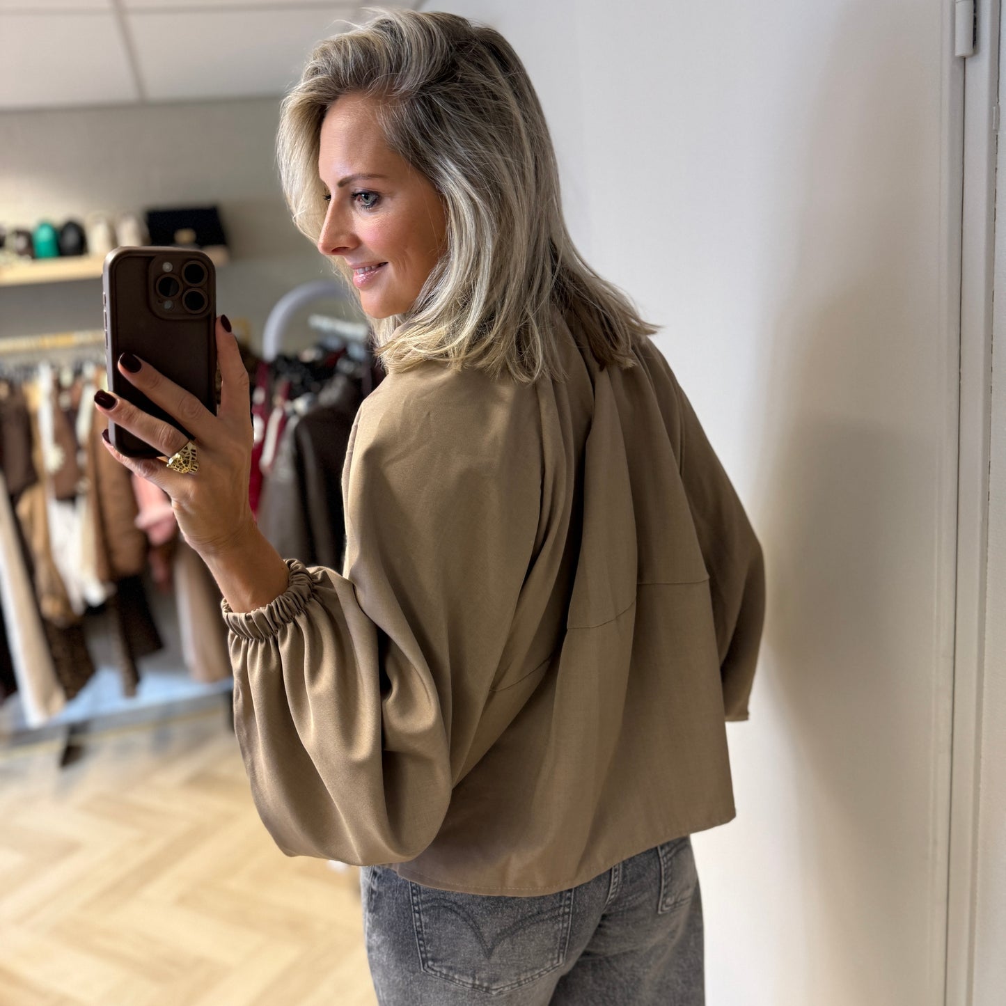 Jas Zara Rits Pof Beige