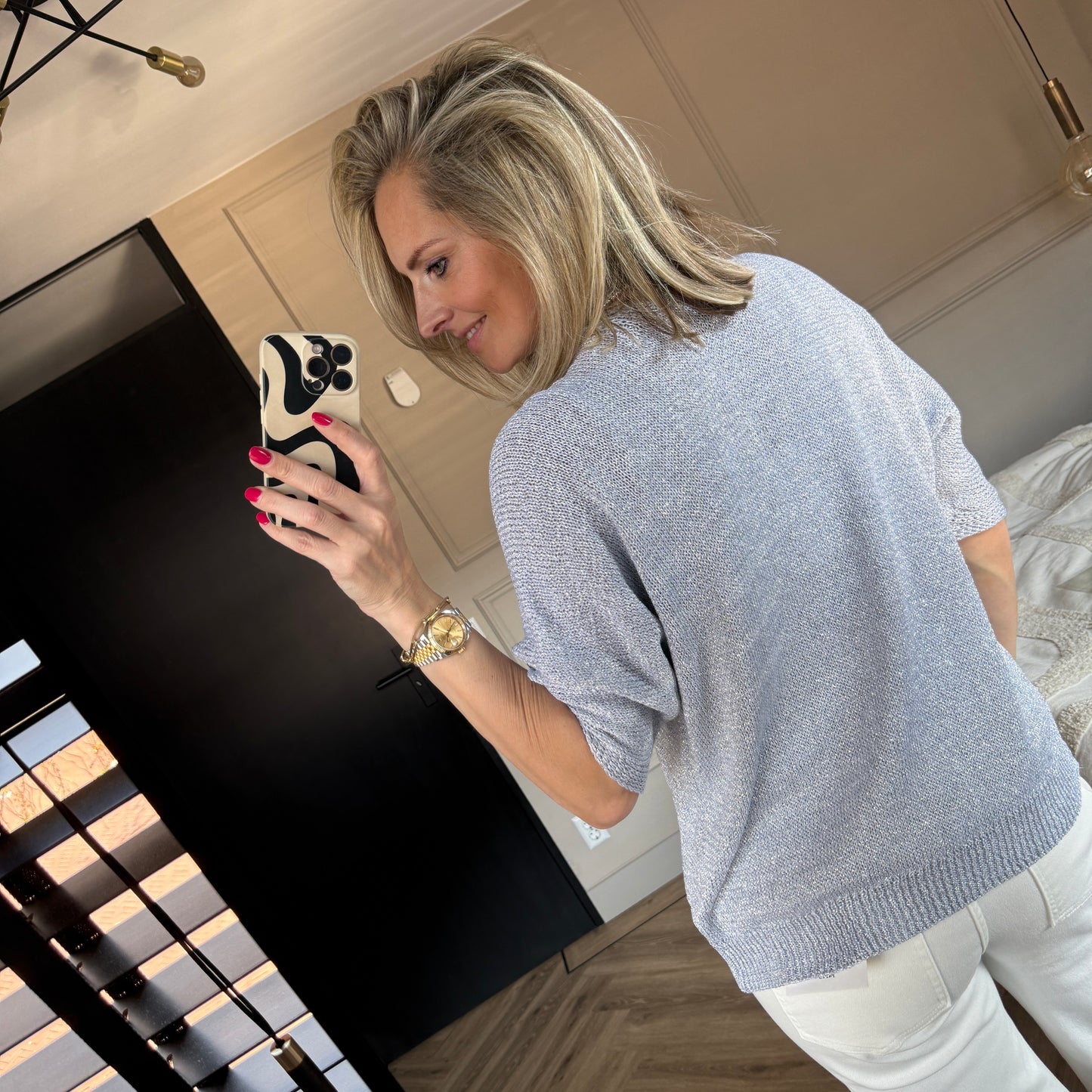 Vest Joelle Lurex Grijs