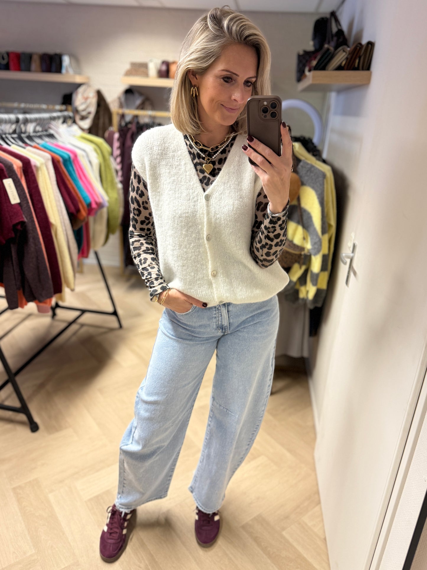 Gilet Claudia Alpaca Offwhite