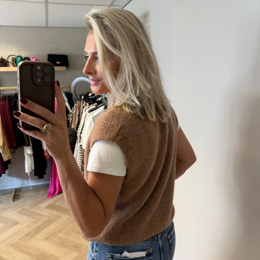 Gilet Claudia Alpaca Caramel