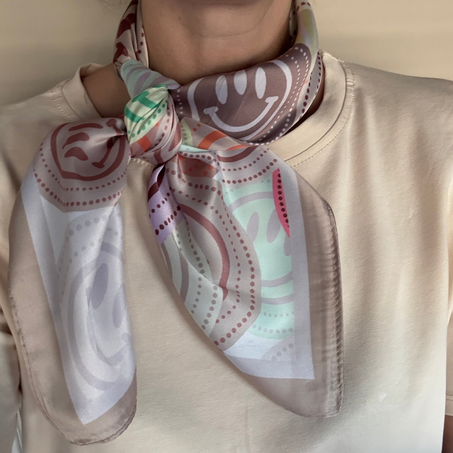 Sjaal Smiley Beige