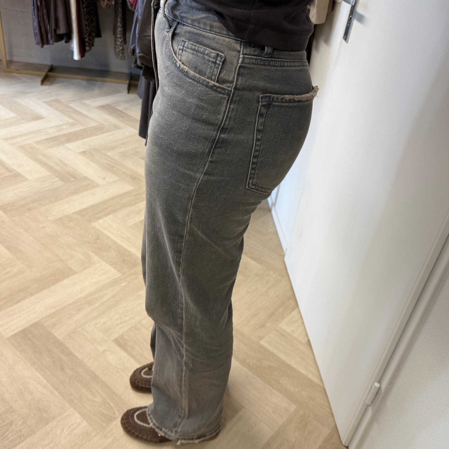Jeans QH Mandy Bruin Grijs
