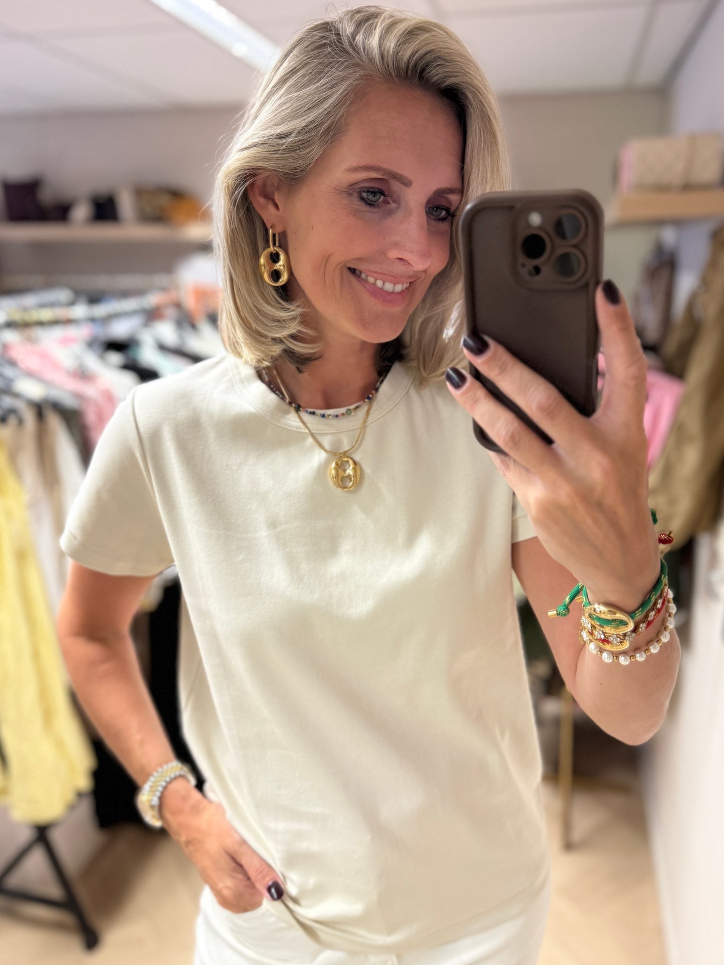 T-shirt Oraije Basis Beige