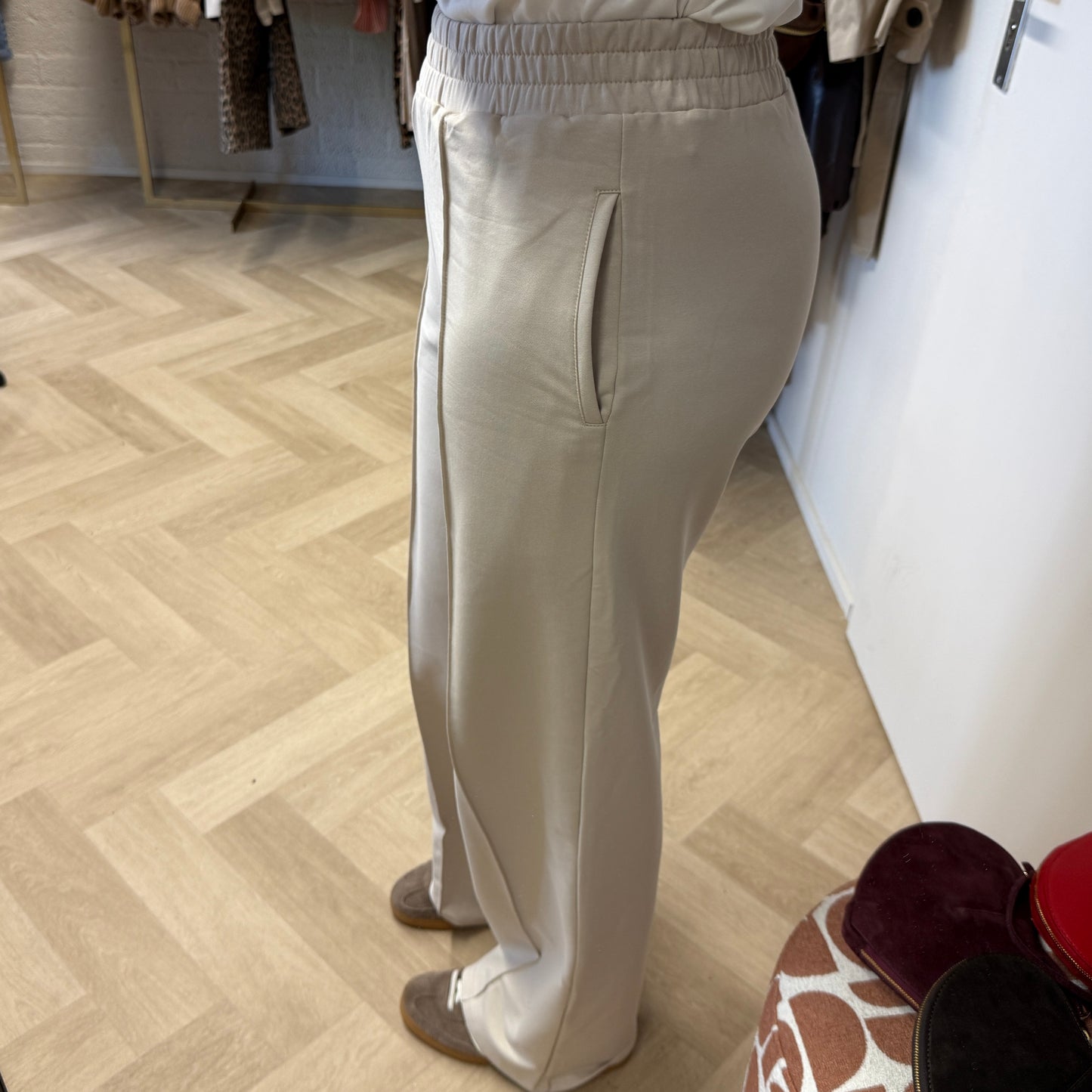 Broek Stephanie Katoen Beige