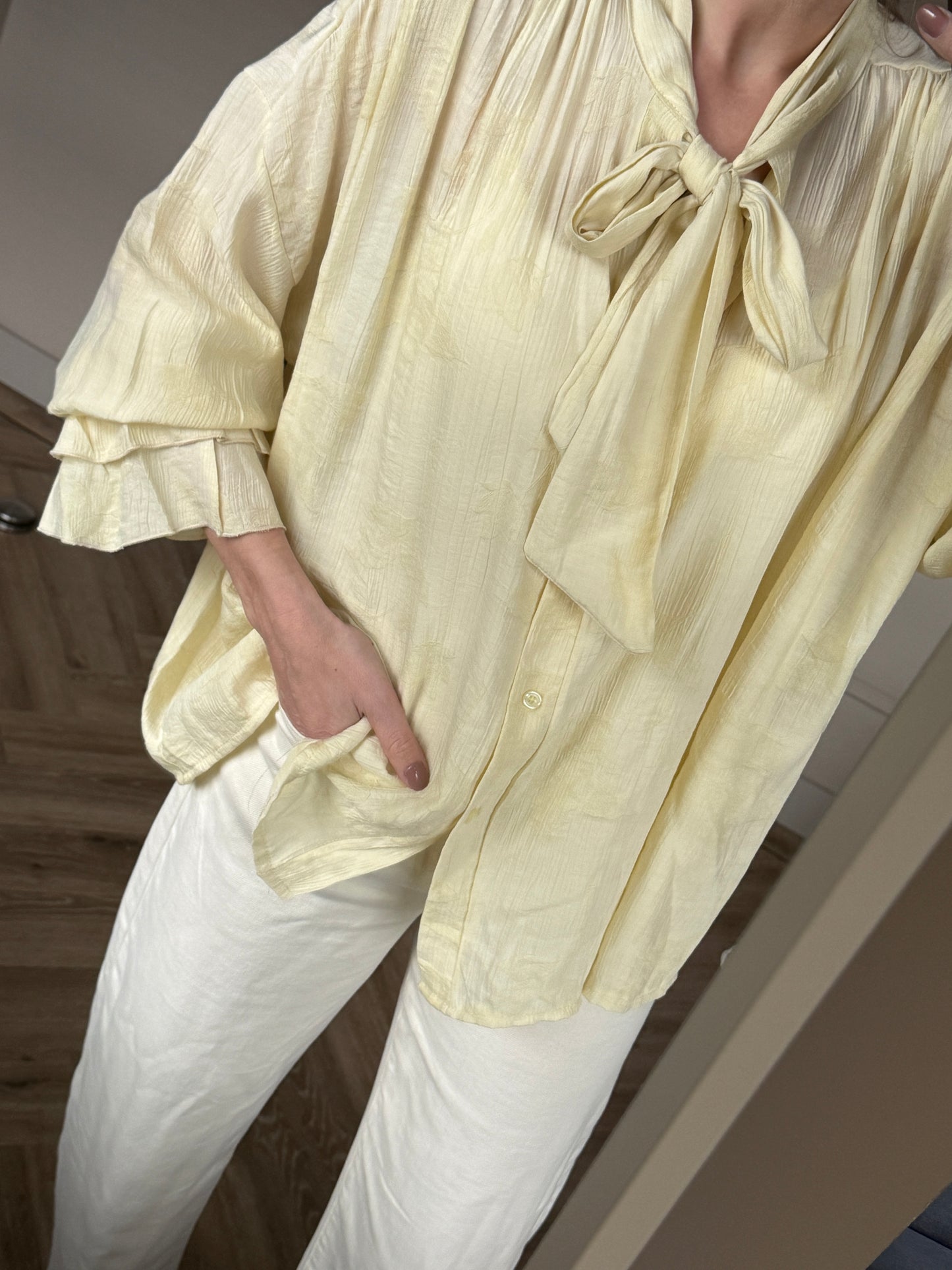 Blouse Honey Strik Butteryellow