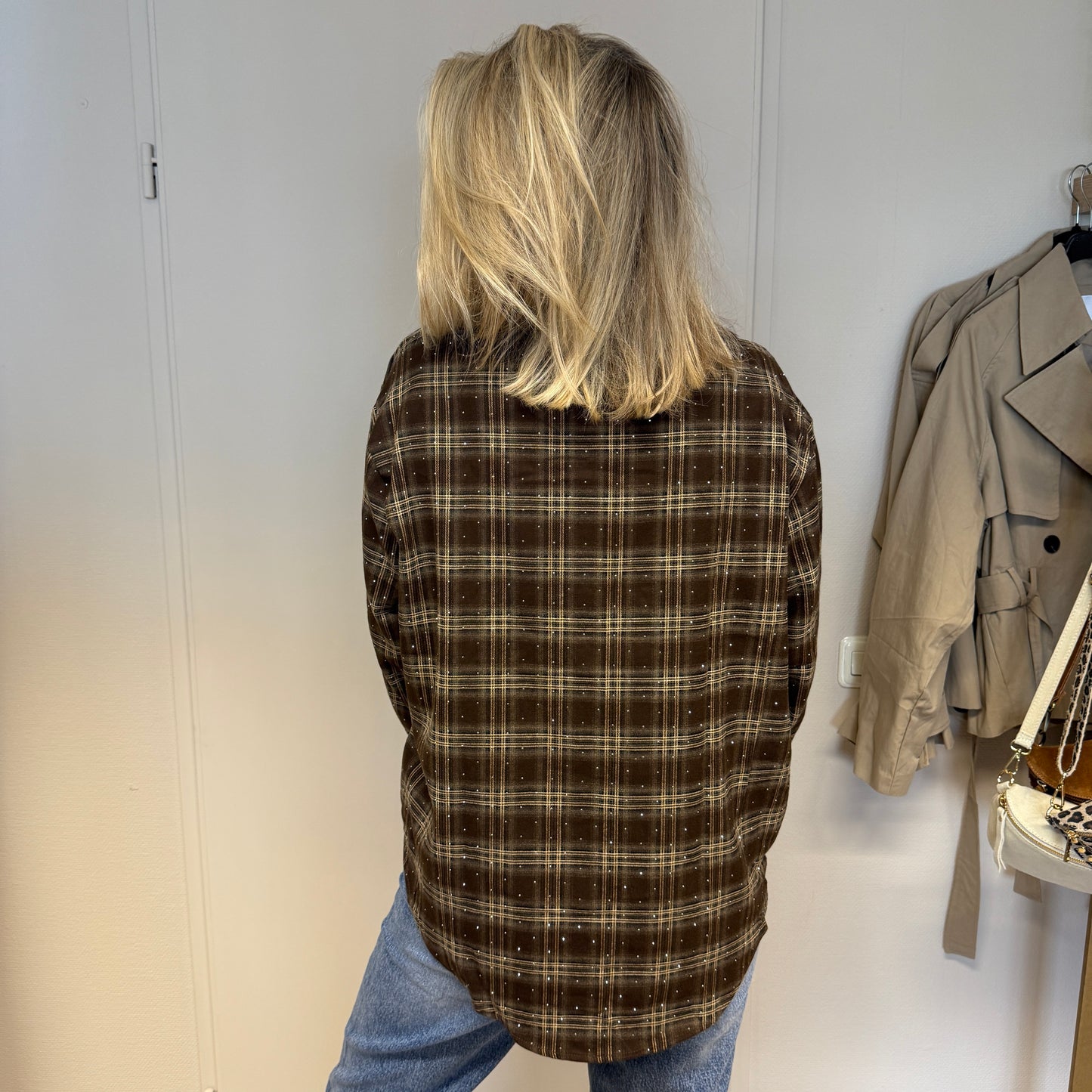 Blouse Janet Ruit Strass Choco