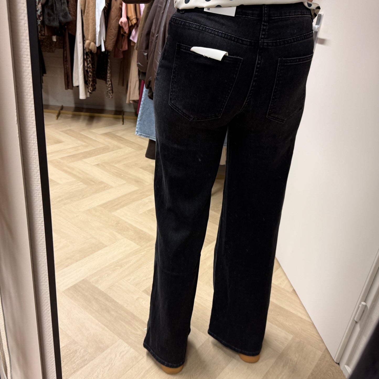 Jeans Missy Wide Legg Black Vintage