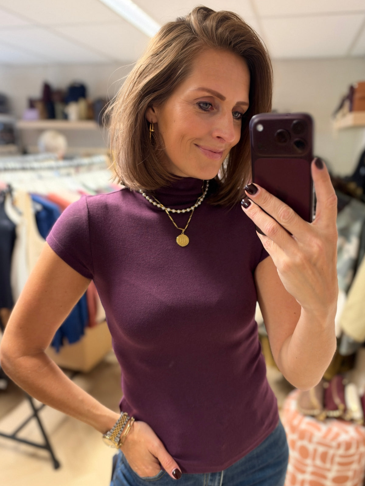 Col Shirt Lyra Plum