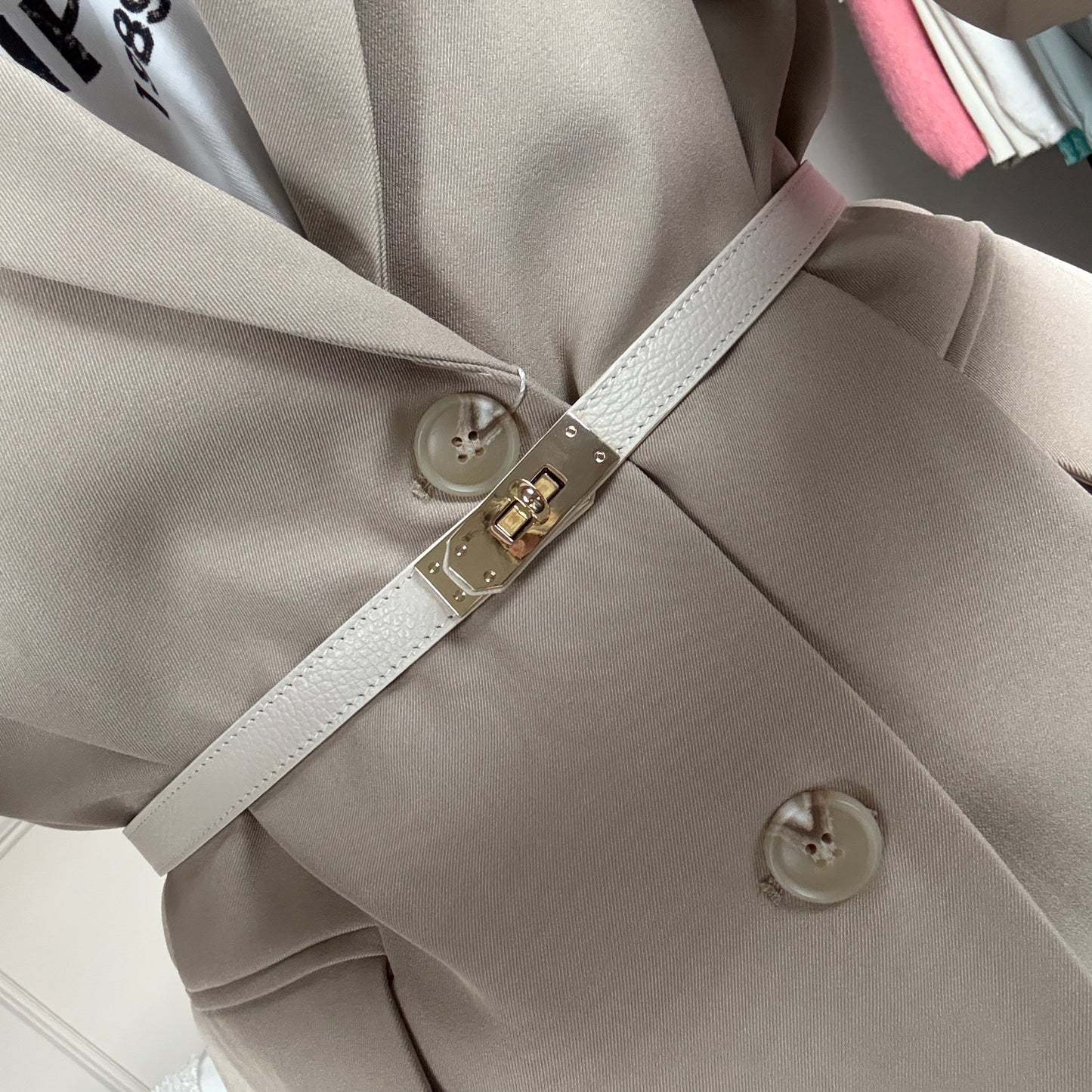 Ceintuur Garcia Offwhite Goud