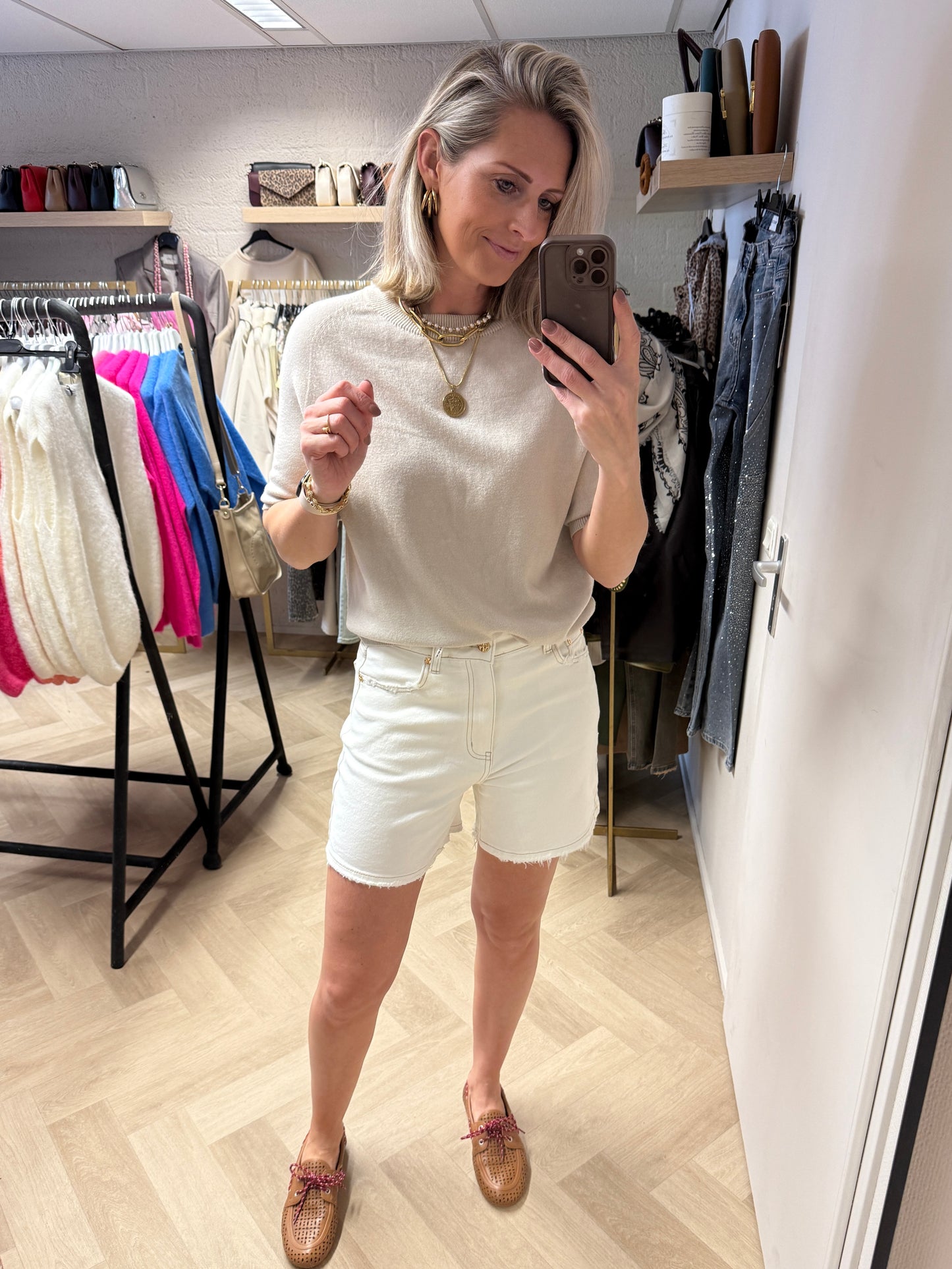 Jeans Short QH Ecru