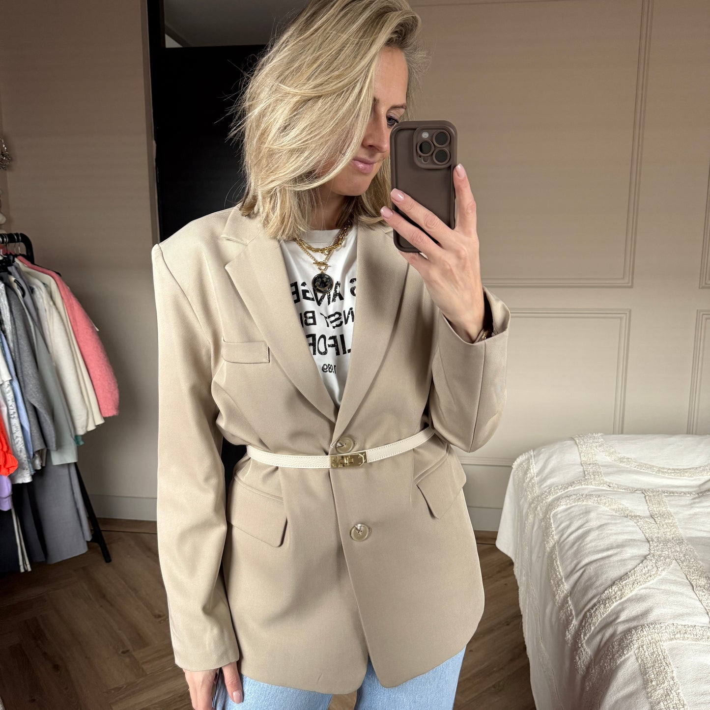 Ceintuur Garcia Offwhite Goud