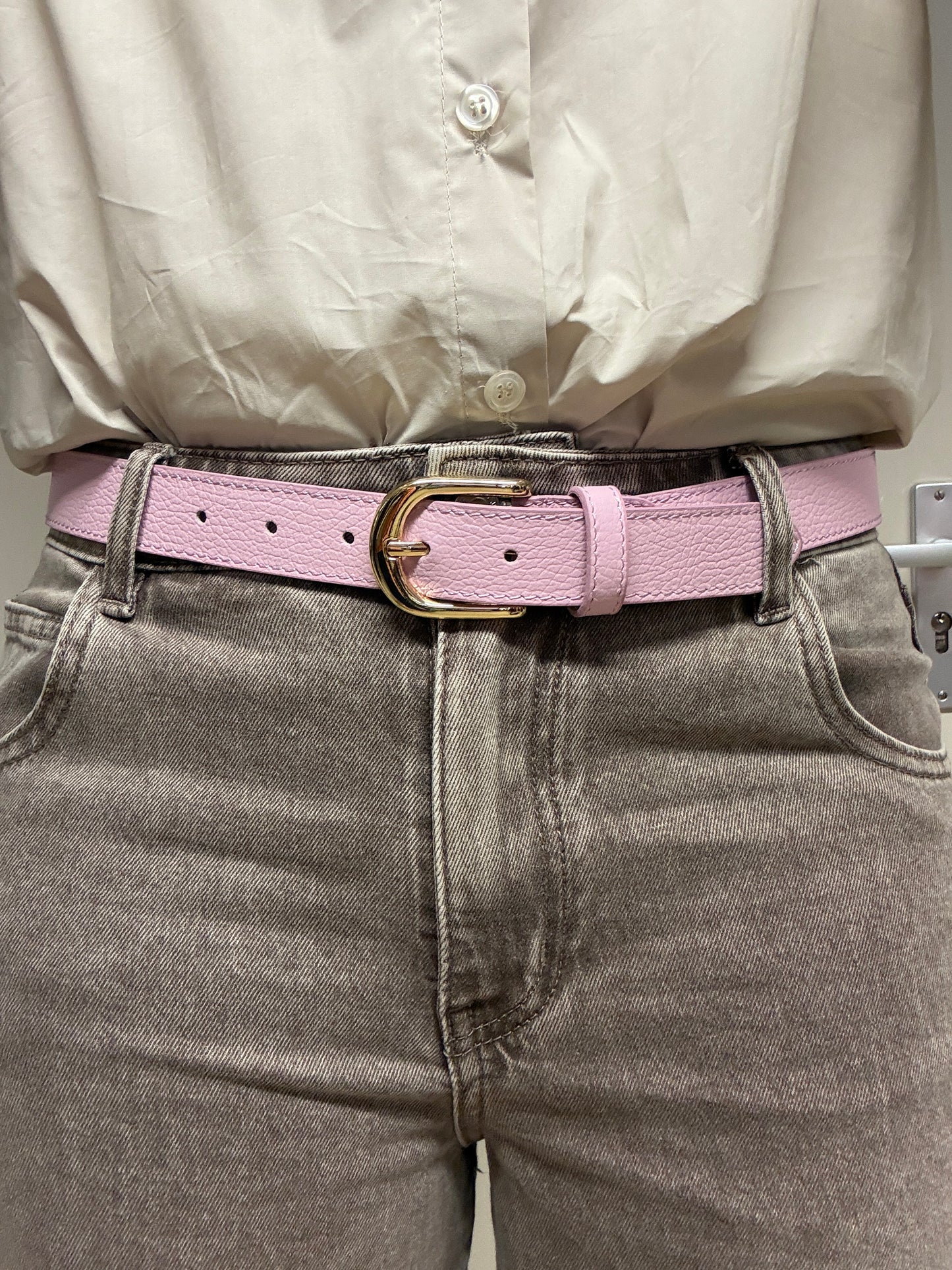Riem Suus Leer Roze Goud