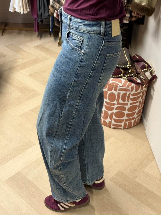 Jeans Laulia Low Waist Balloon Medium Blue