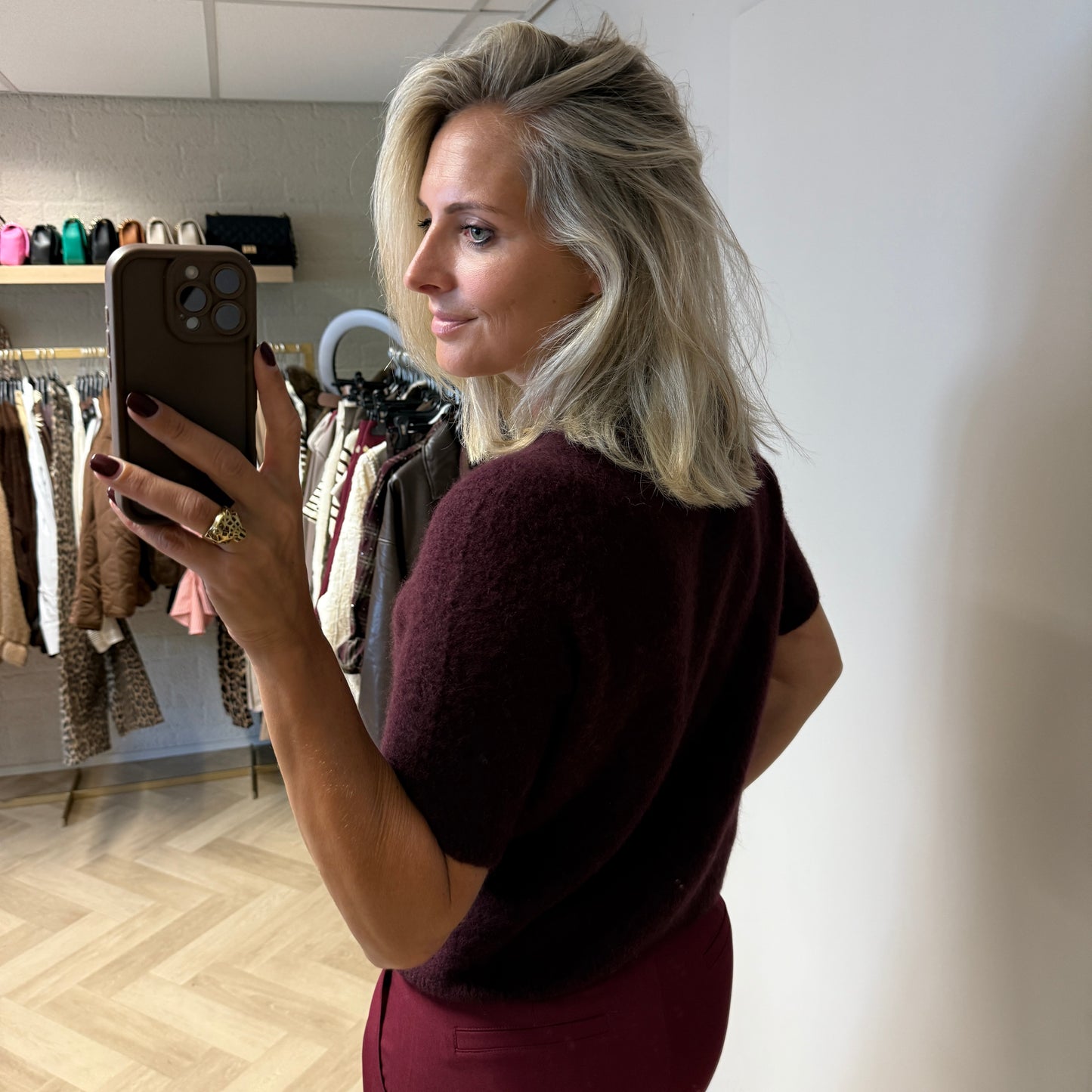 Trui Claudia Alpaca Roodbruin