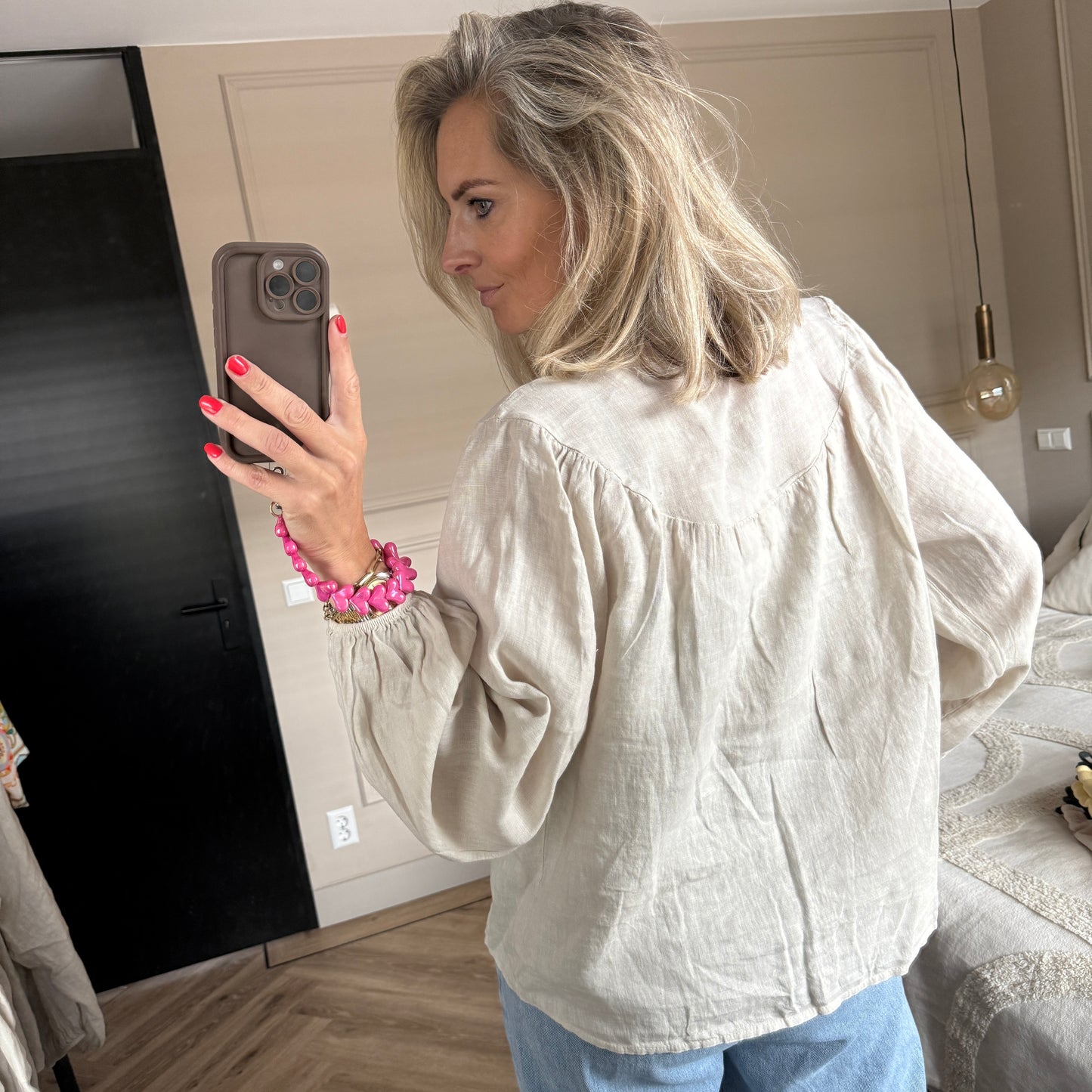 Blouse Beau Linnen Beige