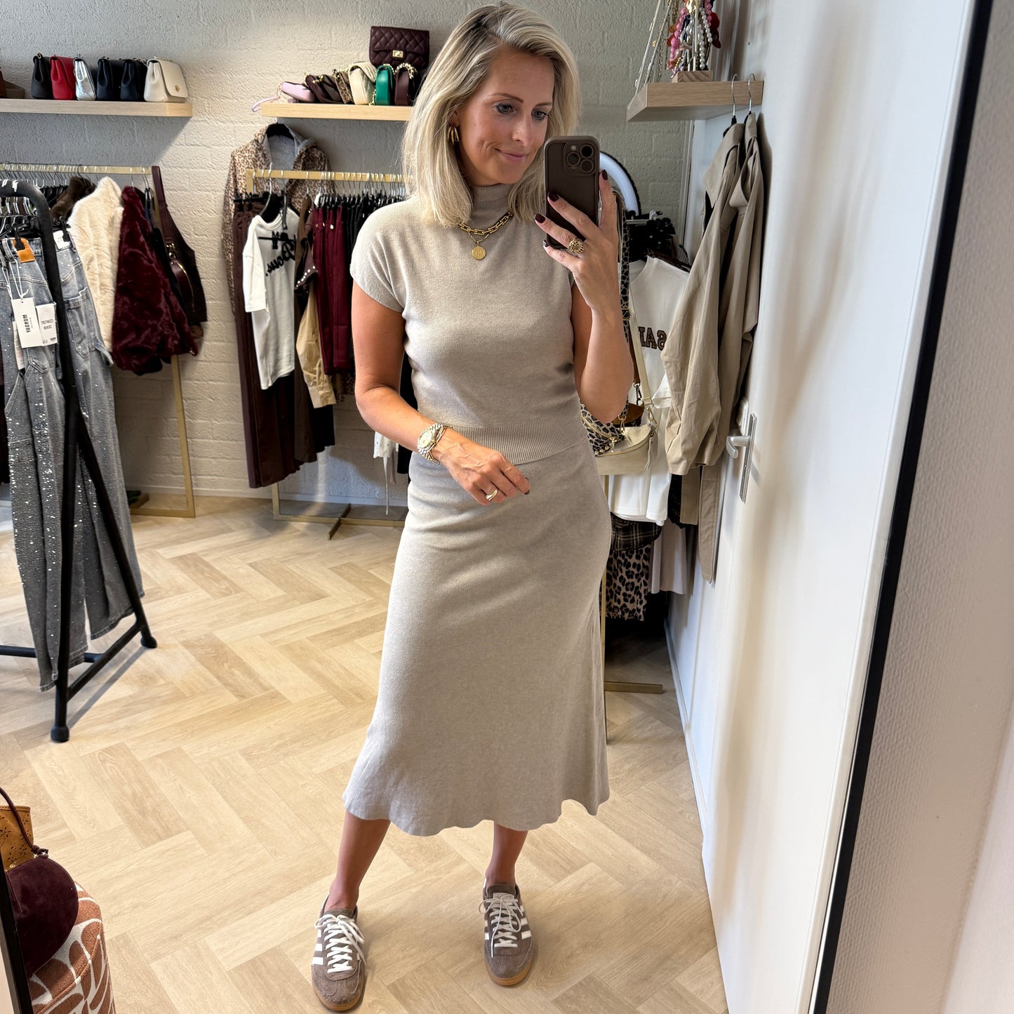 Co-Ord Set Joline Woven Taupe