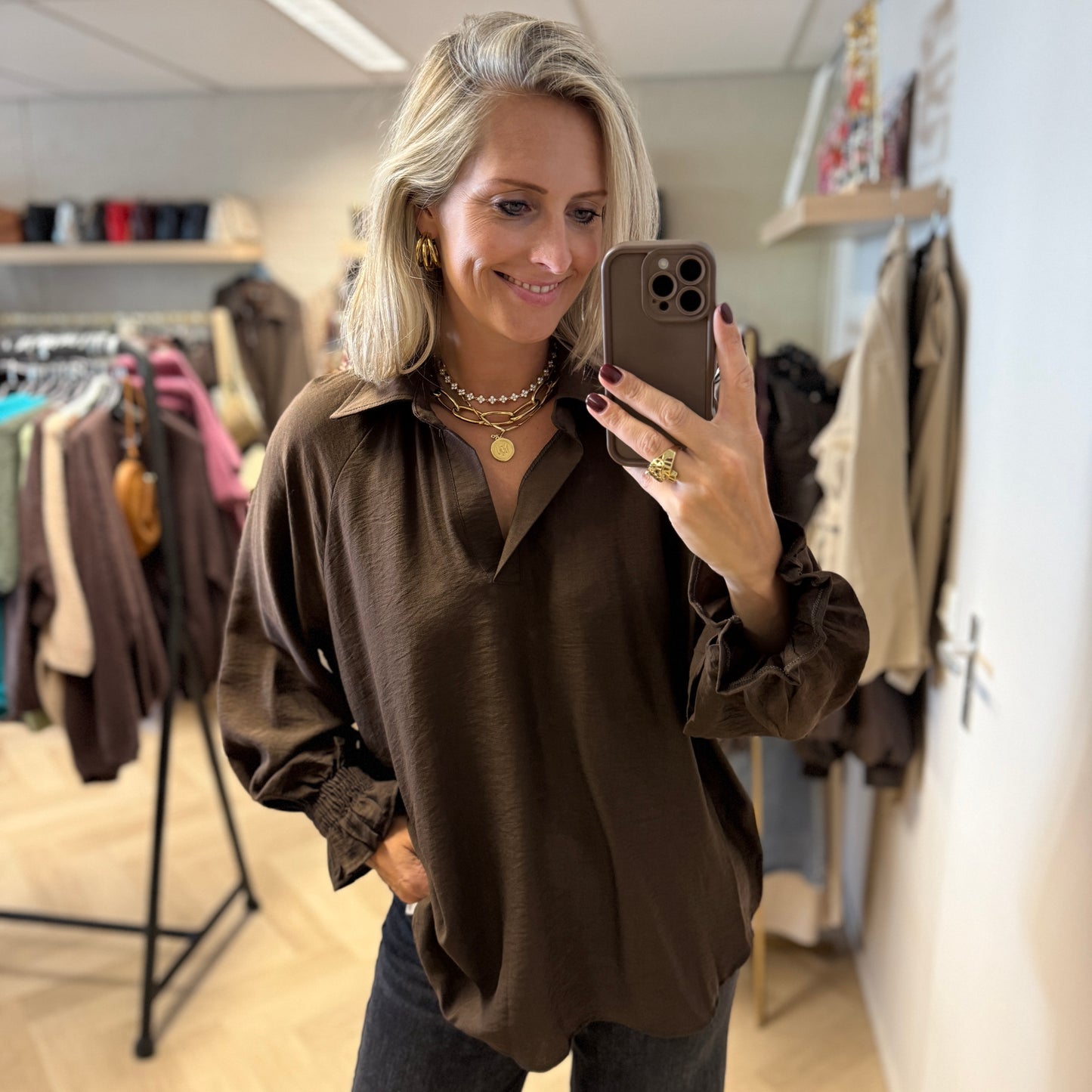 Blouse Joan Viscose Choco