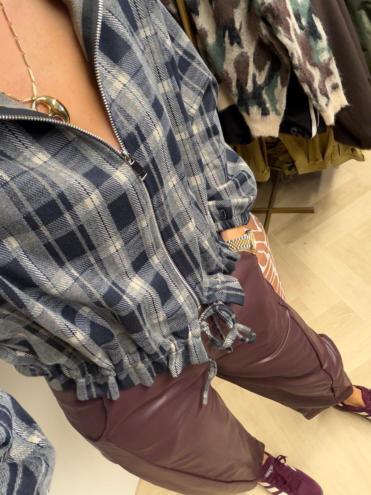 Vest Wendy Ruit Blauw