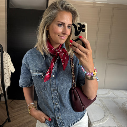 Sjaal Silka Bordeauxrood