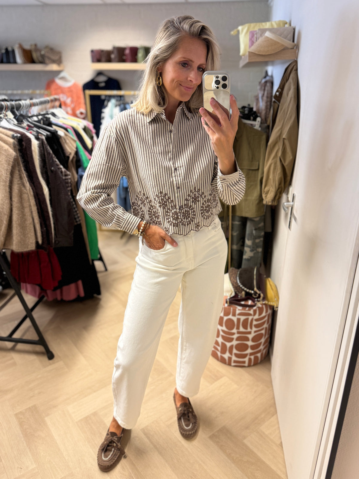 Blouse Milly Streep Taupe