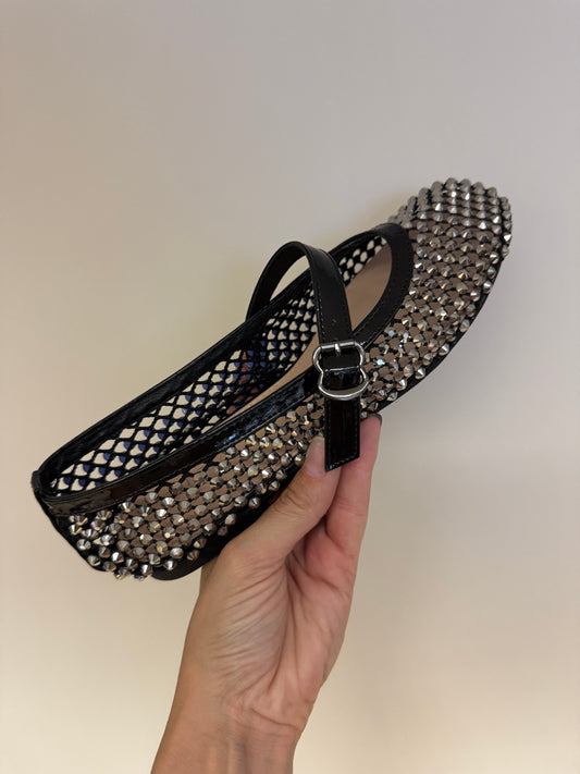 Ballerina Strass Studs Zwart