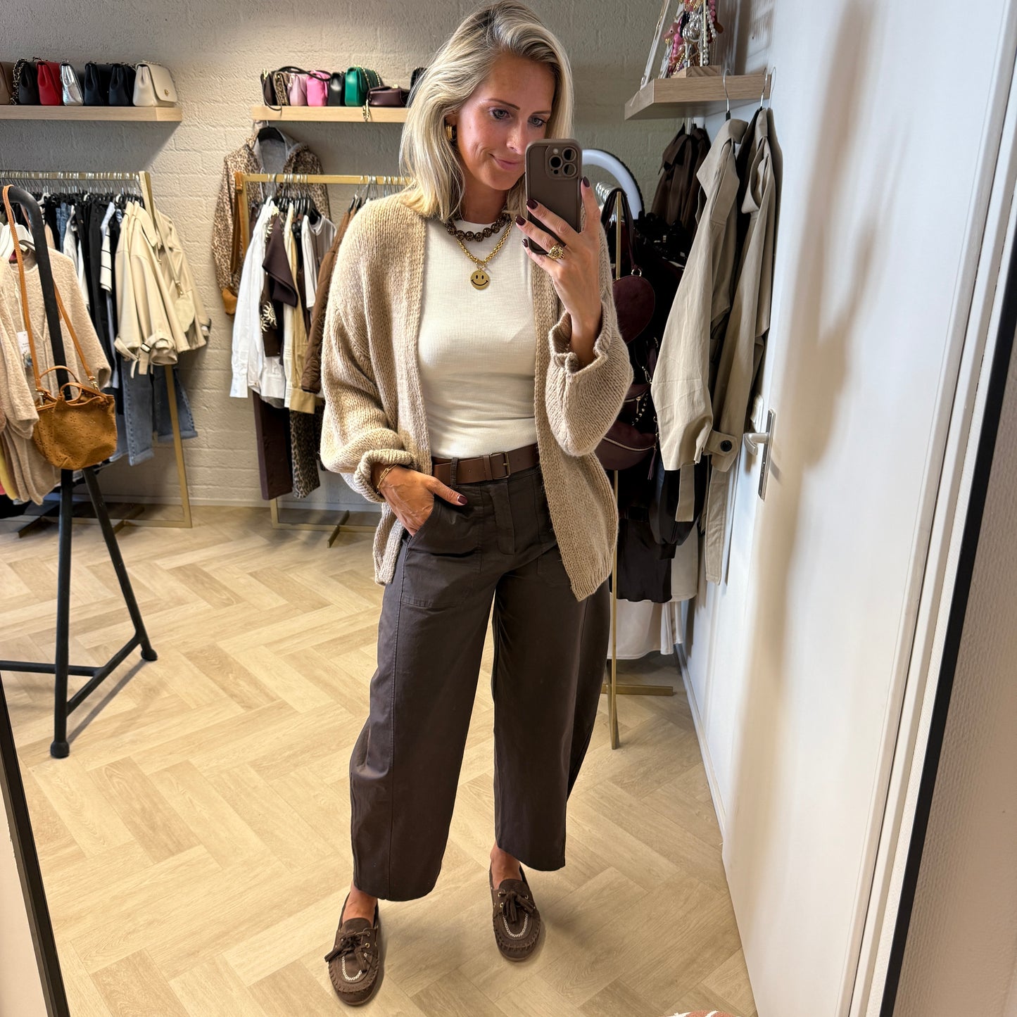Barrel Pants Jane Choco Bruin