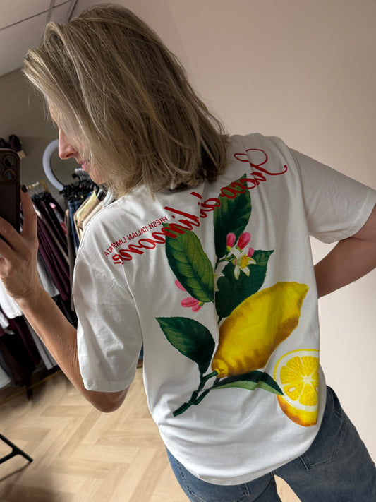 T Shirt Limone Wit