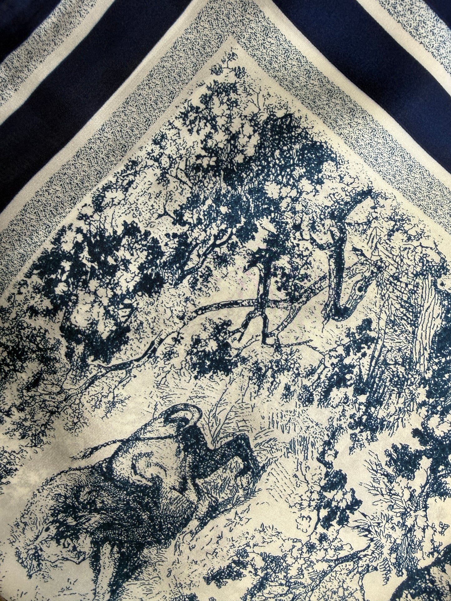 Sjaal Silka Toile Donkerblauw