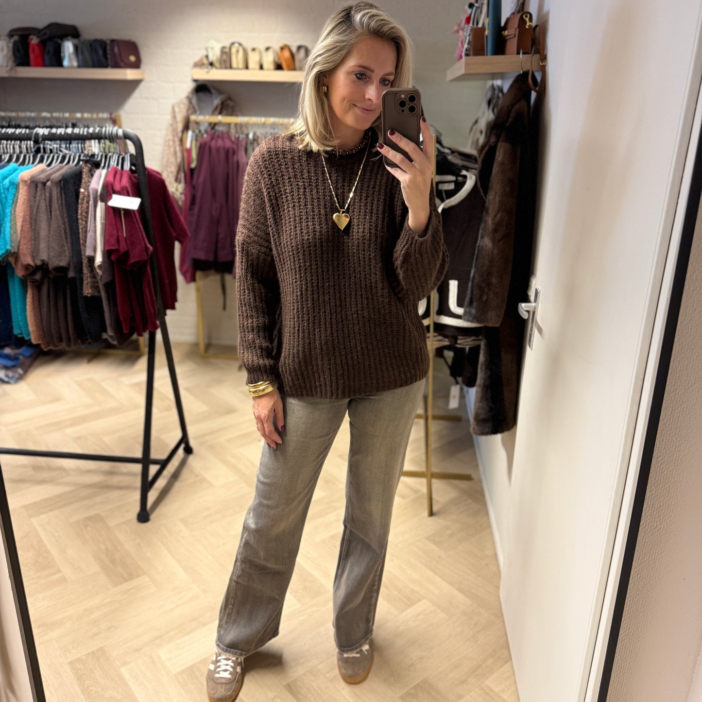 Trui Jet Grof Gebreid Choco
