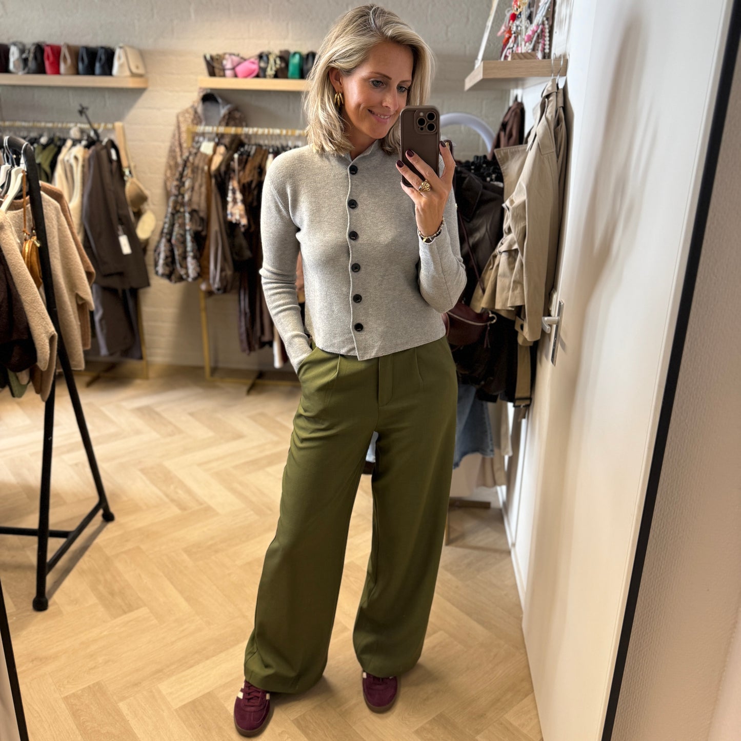 Vest Jessy Knoopjes Grijs