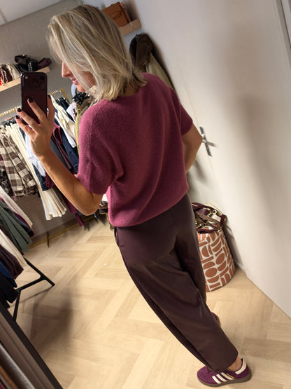 Trui Claudia Korte Mouw Alpaca Mauve