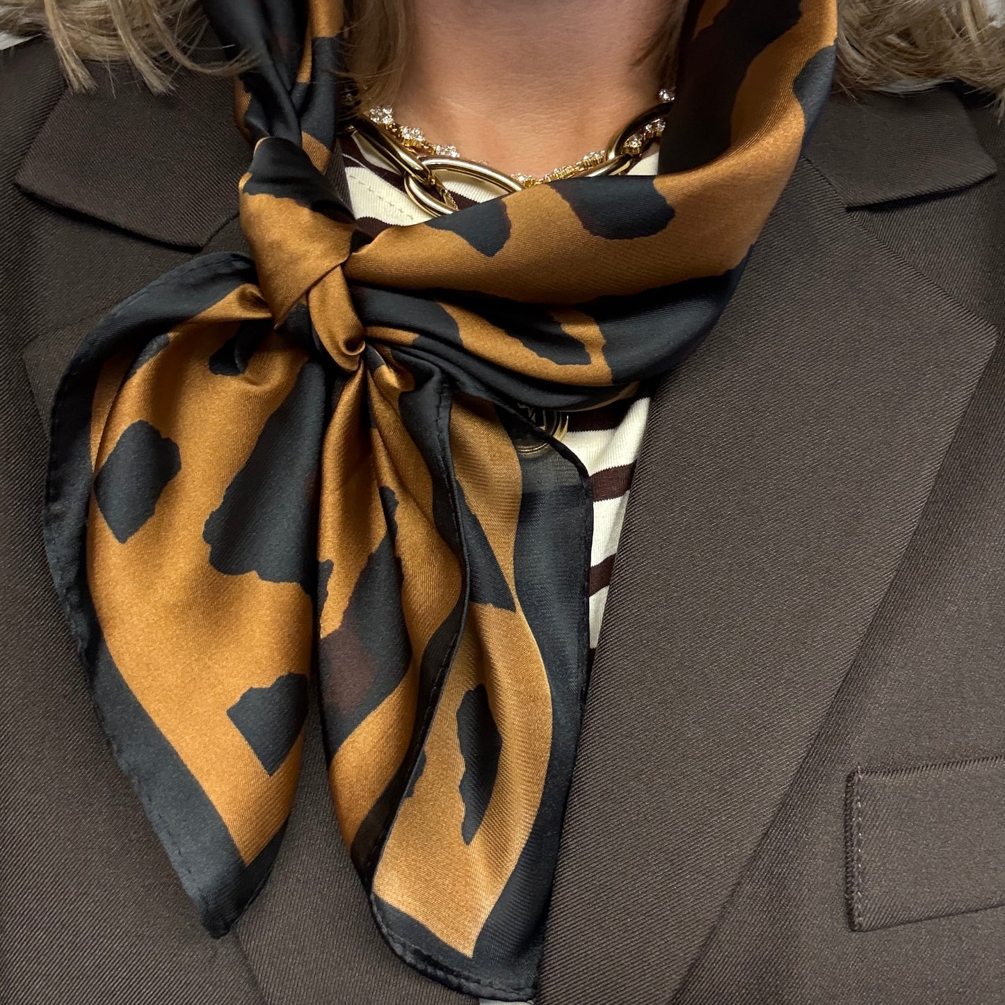 Sjaal Silka Leopard Caramel