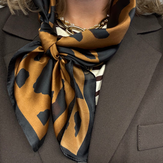 Sjaal Silka Leopard Caramel