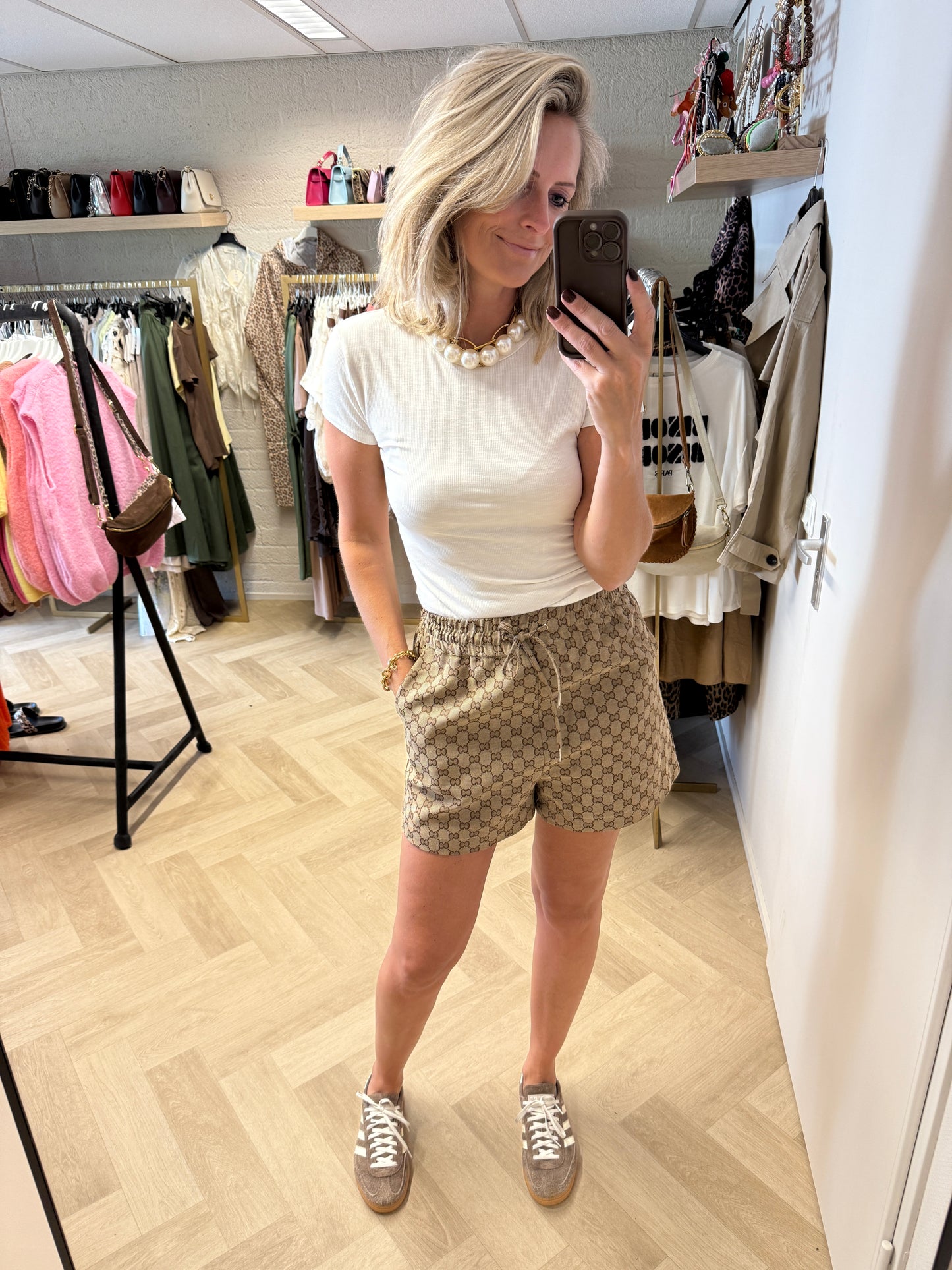 T-shirt Basic Viscose Molly Crème