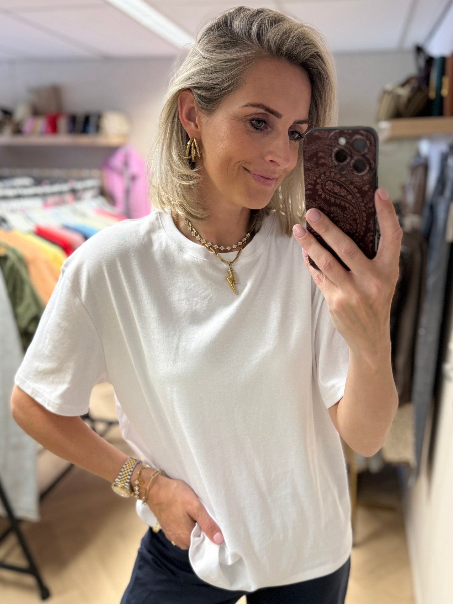 Shirt Kylie Basic Wit