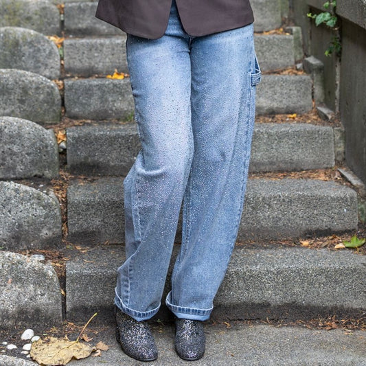 Jeans Sterre Worker Strass Denim