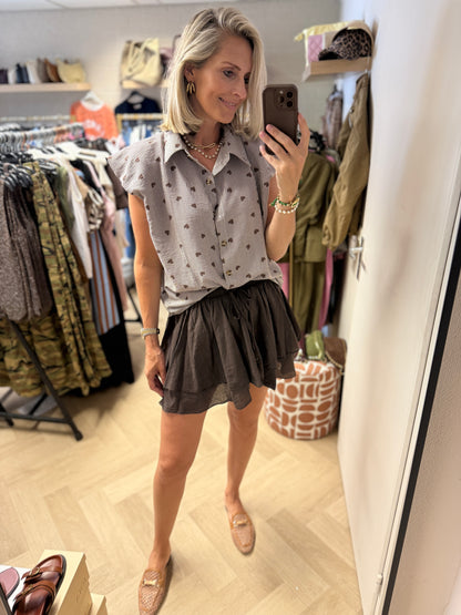 Blouse Jill Streep Hartjes Bruin